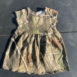 Bass Pro Shops Camouflage Forest Trees Baby Cotton Dress 3Months